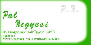 pal negyesi business card